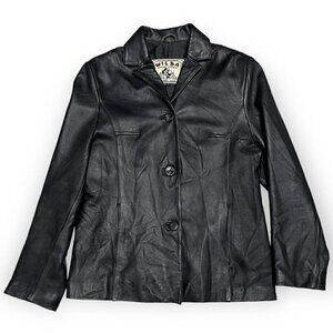 Vintage WILDA LEATHER 90s Luxury Designer Womens Jacket - Large